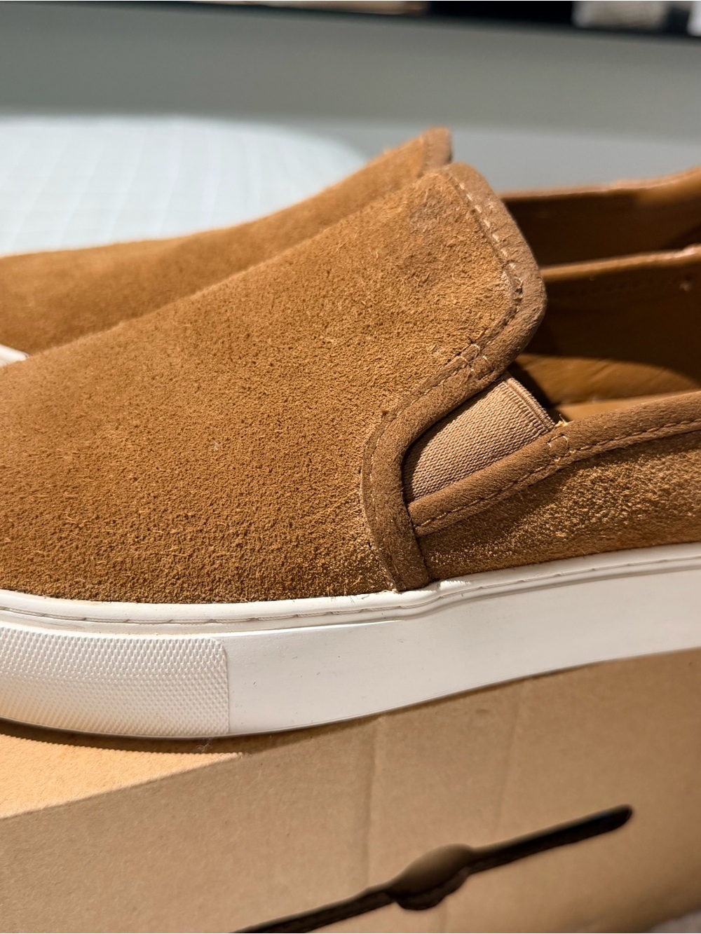 UGG Women's Suede Slip-On Sneakers in Chestnut Brown
